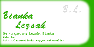 bianka lezsak business card